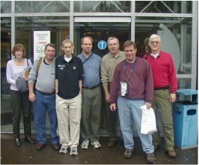 Members of the ETE Great Lakes outside the Marklin Museum in Goeppingen, Germany