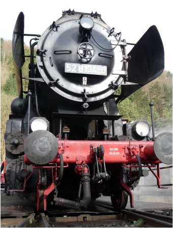 Steam locomotive in Gerolstein, Germany in 2010