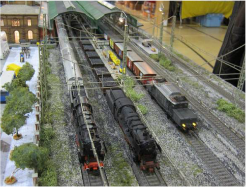 The Bonn station by Kibri on the Marklin modular layout of the European Train Enthusiasts Great Lakes Chapter