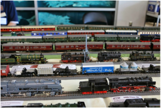 A collection of Marklin, Trix and Roco HO trains at Eurowest